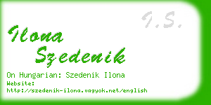 ilona szedenik business card